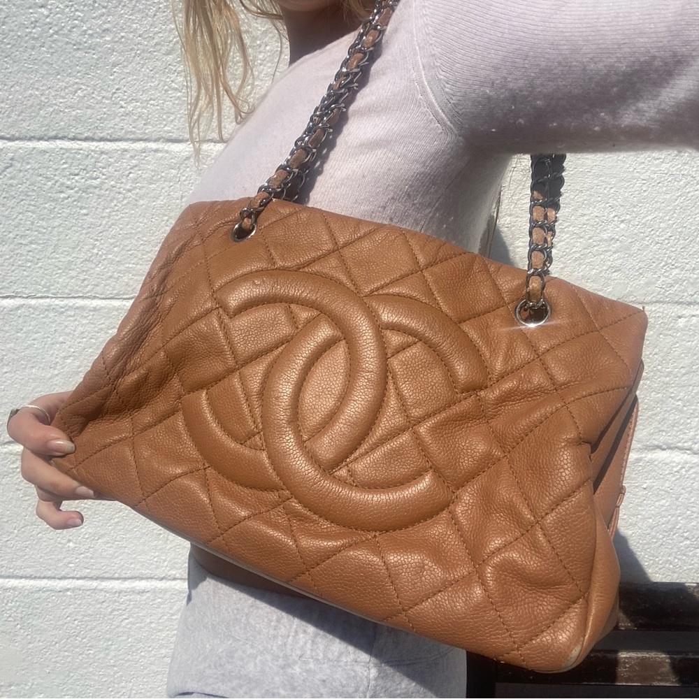 Chanel Beige Quilted Caviar Leather Timeless Shopper Tote Final Price Drop❤️‍🔥